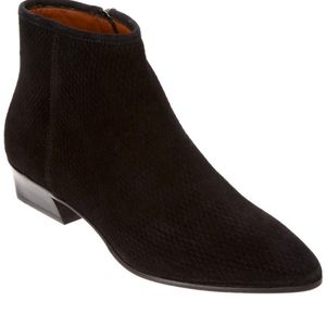 Aquatalia Fire perforated suede ankle bootie